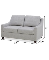 Lorrana 2-Seat Fabric Reversible Back Cushion Loveseat, Macy's Exclusive