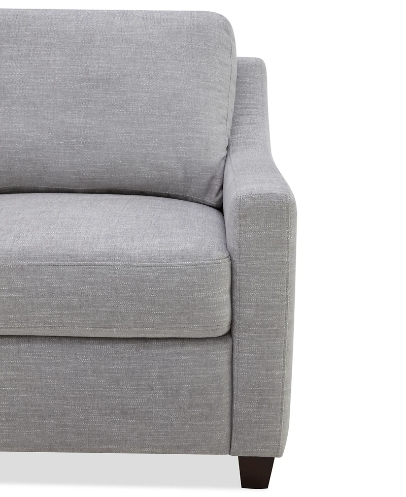Lorrana Curved Armrests Fabric Reversible Back Cushion Chair, Macy's Exclusive