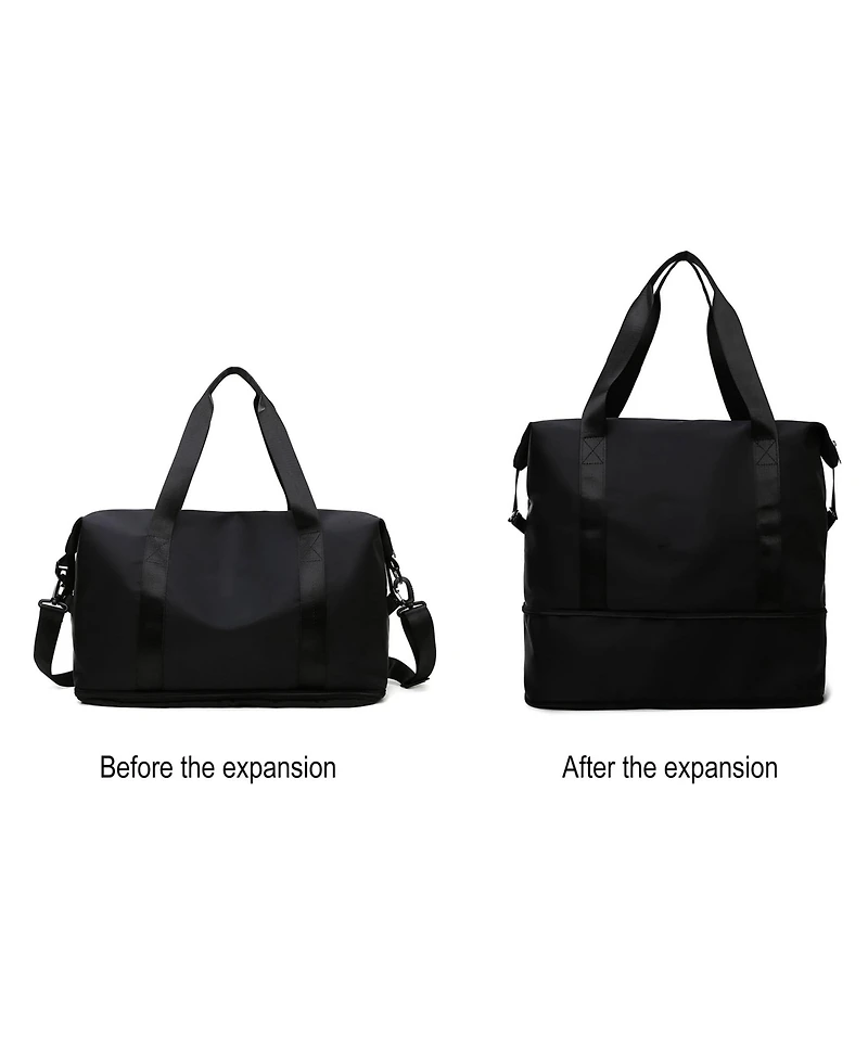 Aronkl Expandable Dry-Wet Separation Yoga Workout Carry On Duffle Bag for Lifestyle Weekend Walking and Casual Outdoor Workout