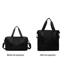 Aronkl Expandable Dry-Wet Separation Yoga Workout Carry On Duffle Bag for Lifestyle Weekend Walking and Casual Outdoor Workout