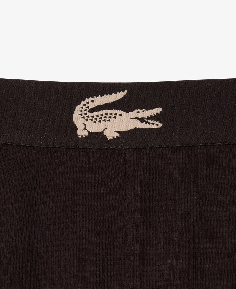 Lacoste Men's Straight-Fit Lounge Waffle-Knit Pajama Pants