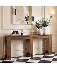 Tribesigns 78.7" Extra Long Console Table, Solid Wood Sofa Table