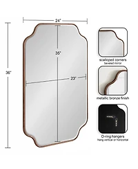 Kate and Laurel Plumley Framed Wall Mirror