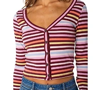 Roxy Women's Terrace Long-Sleeve Cropped Top