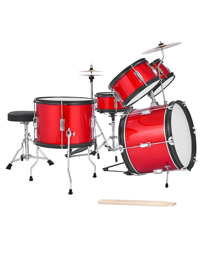 Yobtop Kids Adjustable 5-Piece Drum Set, Ages 6+