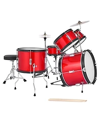 Yobtop Kids Adjustable 5-Piece Drum Set, Ages 6+