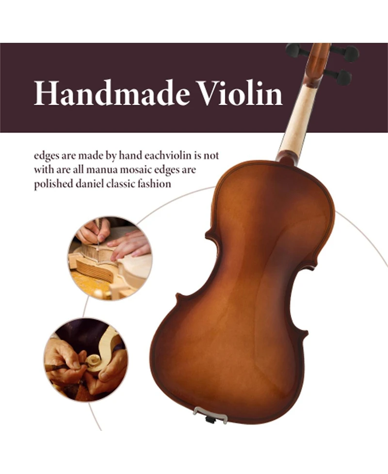 Yobtop Professional 4/4 Full Size Violin Set