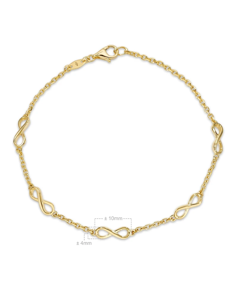 Devata Infinity Chain Bracelet in 14K Gold, 6.5 in adj to 7.5 in, approx. 2.8 grams