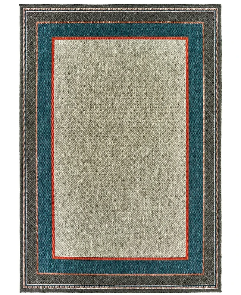 Oriental Weavers Latitude 8021L Gray 7'10" x 10' Outdoor Area Rug