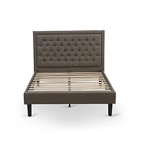 East West Furniture KD18F-1VL0C 2 Piece Full Size Bed Set - Full Size Bed Headboard with 1 Night Stand
