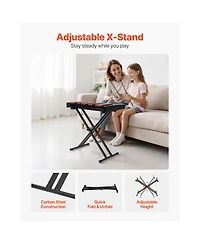 Yobtop 32-Note Wooden-Key Adjustable-Stand Glockenspiel, Ages 3+