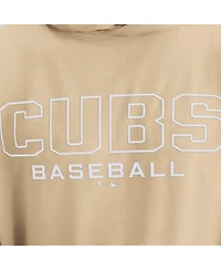 Fanatics Men's Khaki Chicago Cubs ClutchLong sleeves Hooded T-Shirt