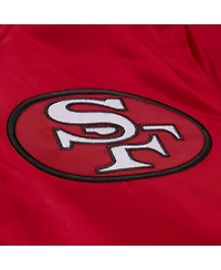 Mitchell & Ness Men's Scarlet San Francisco 49ers 80th Anniversary Heavyweight Satin Full-Snap Jacket