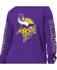 Starter Men's Purple Minnesota Vikings Clutch Hit Ii Long-Sleeve T-Shirt