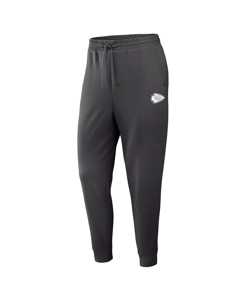 Fanatics Men's Charcoal Kansas City Chiefs Clutch Fleece Tri-Blend Joggers