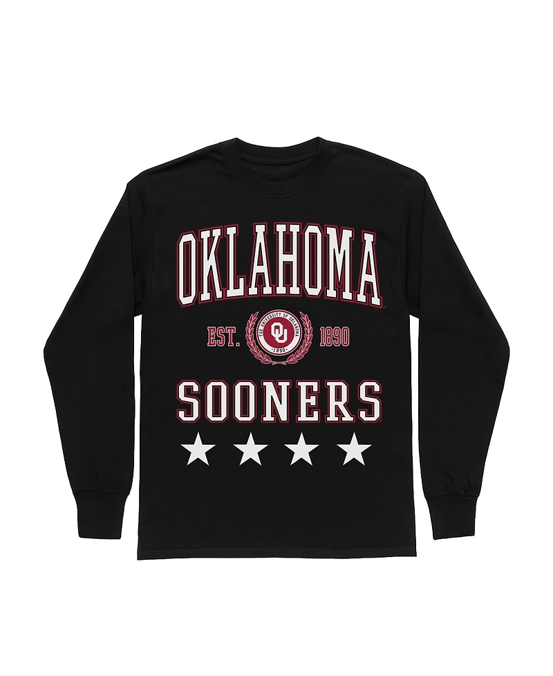 Gameday Couture Women's Black Oklahoma Sooners Oversized Everyday StarLong sleeves T-Shirt