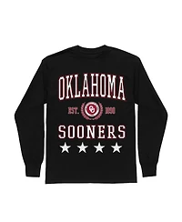 Gameday Couture Women's Black Oklahoma Sooners Oversized Everyday StarLong sleeves T-Shirt
