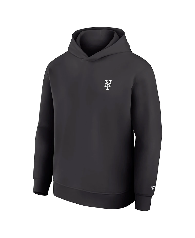 Fanatics Men's Charcoal New York Mets Clutch Tri-Blend Hoodie