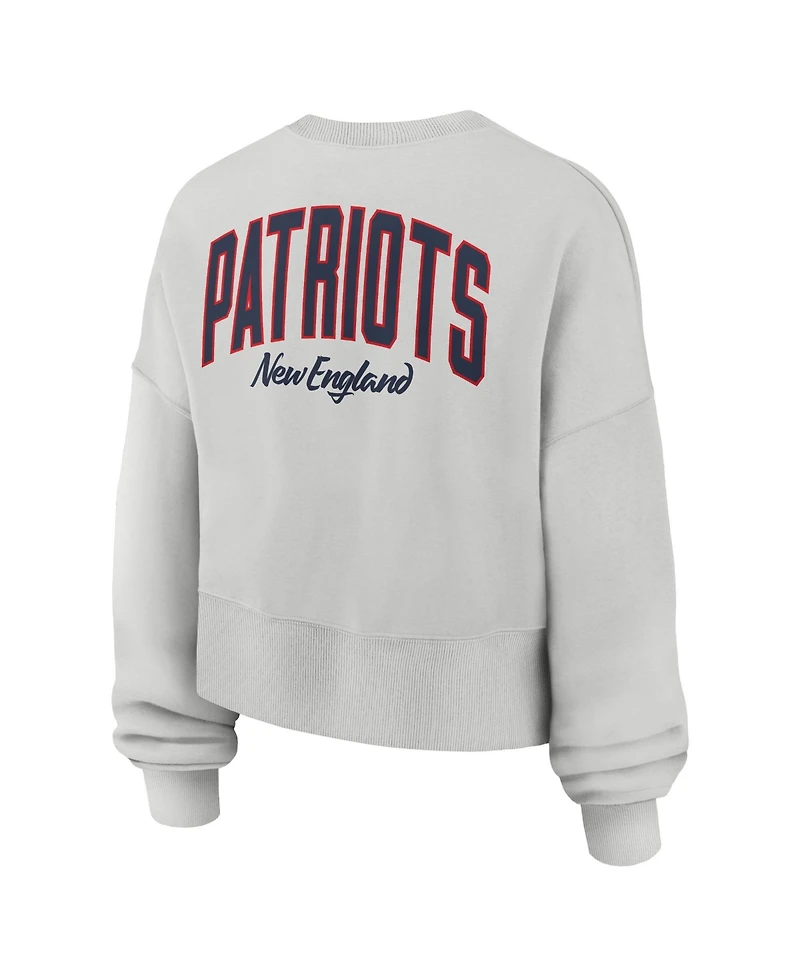 Nike Women's Gray New England Patriots Oversized Primetime Phoenix Fleece Sweatshirt