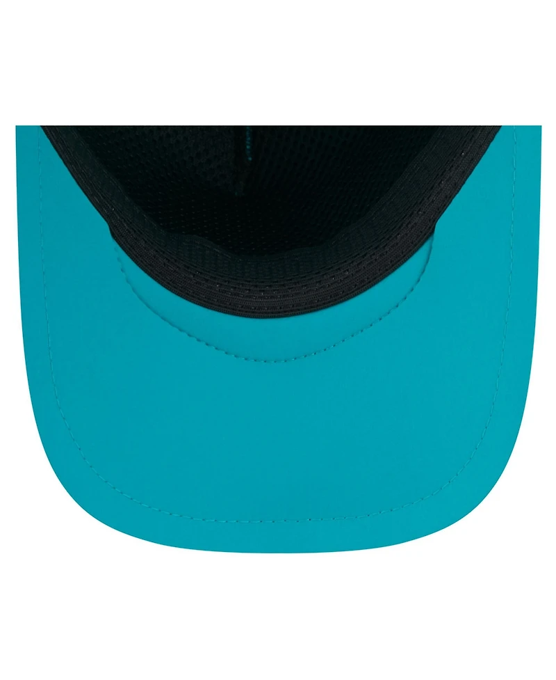 New Era Men's Aqua Miami Dolphins 2026 Sideline Apex 9FORTY Adjustable Trucker Hat
