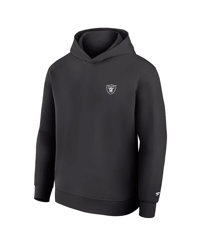 Fanatics Men's Charcoal Las Vegas Raiders Clutch Tri-Blend Hoodie