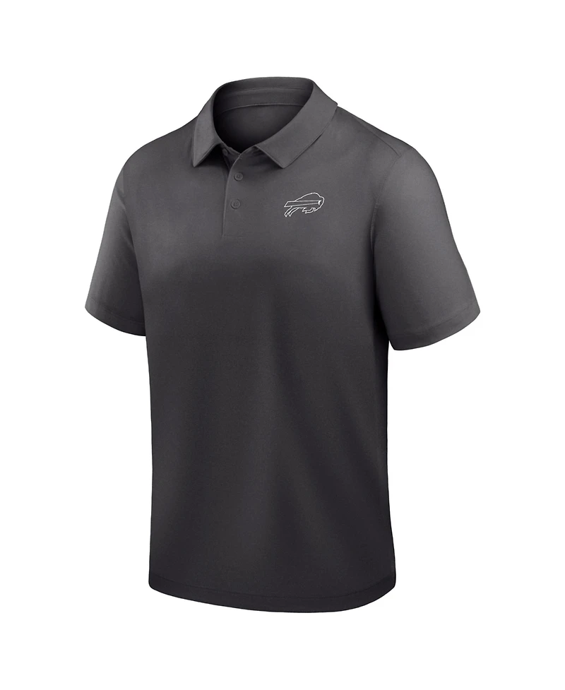 Fanatics Men's Charcoal Buffalo Bills Clutch Polo Shirt