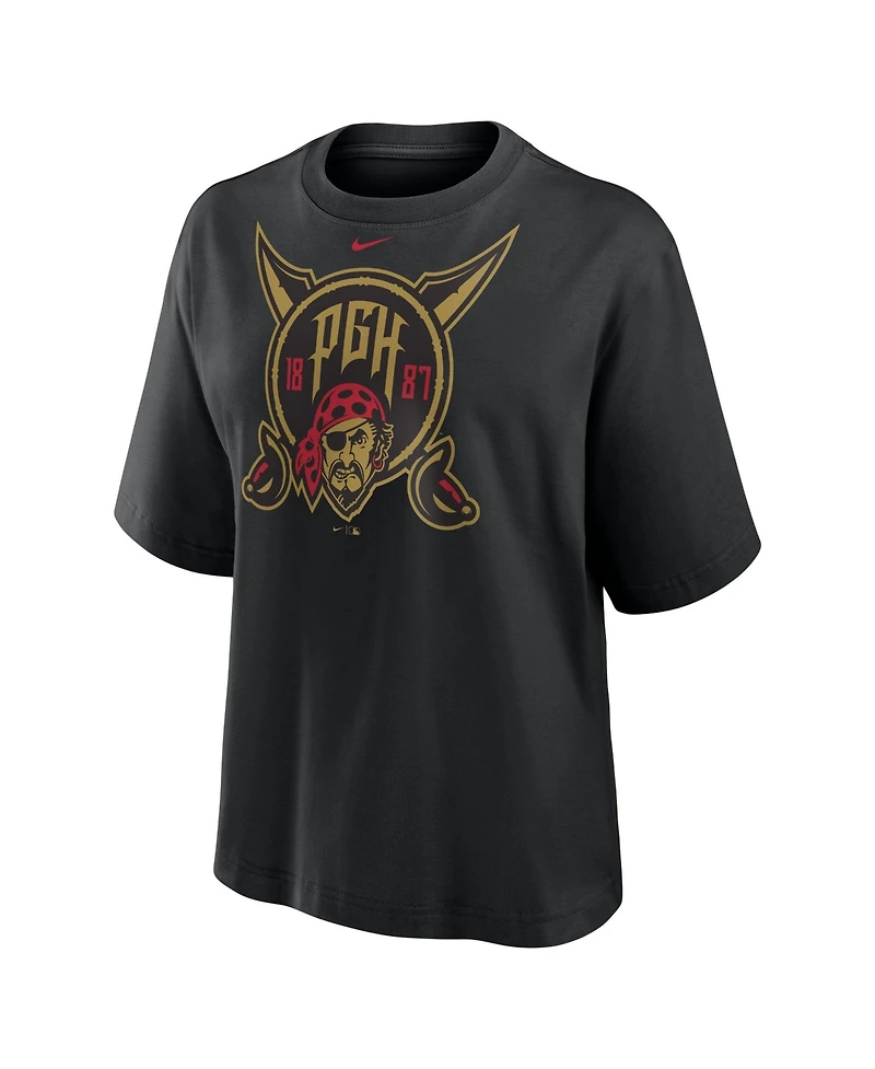 Nike Women's Black Pittsburgh Pirates Premium Essentials Relaxed Boxy T-Shirt