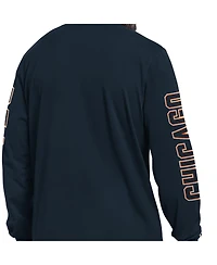 Starter Men's Navy Chicago Bears Clutch Hit Ii Long-Sleeve T-Shirt
