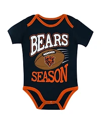 Outerstuff Baby Boys and Girls 3-Piece Chicago Bears First Round Pick Creeper