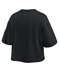 Fanatics Women's Black Philadelphia Eagles Americana Cropped T-Shirt