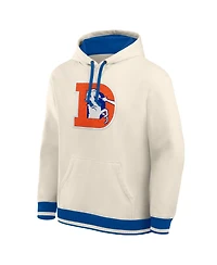 Fanatics Men's Cream Denver Broncos Chenille Heavyweight Fleece Hoodie