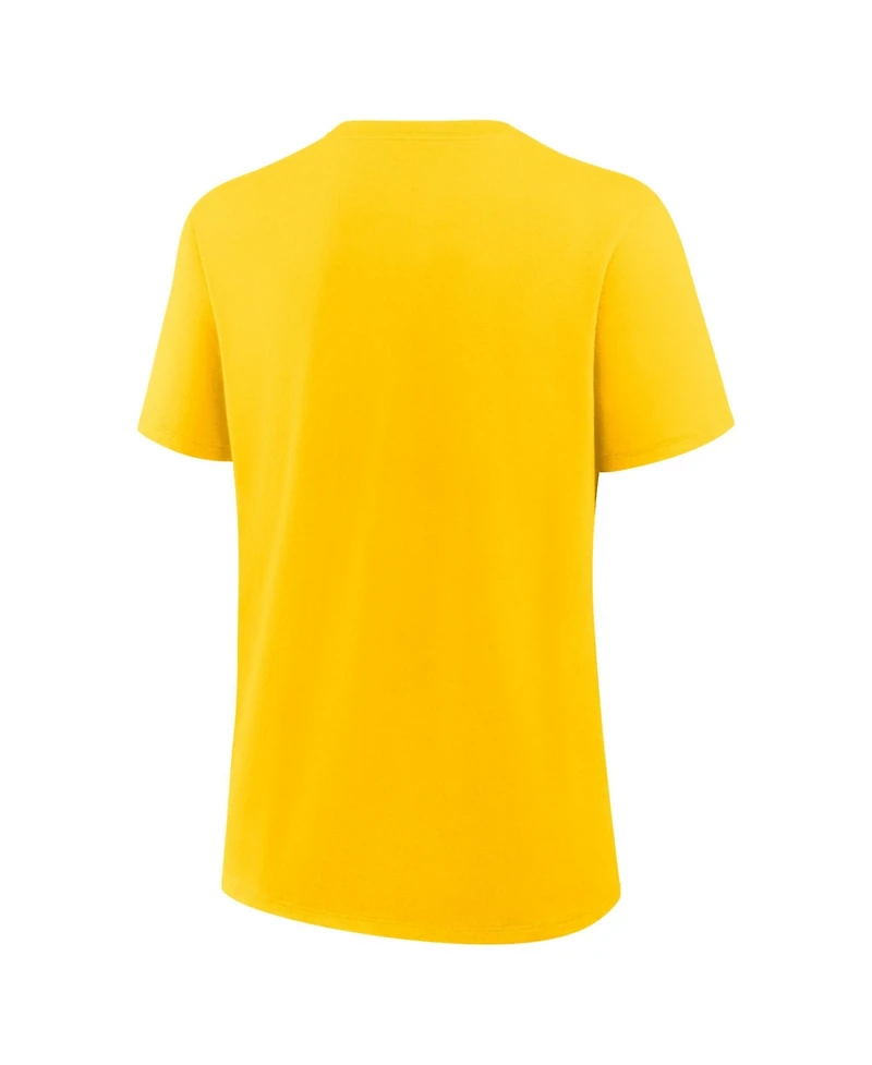 Jordan Women's Maize Michigan Wolverines Primary Logo T-Shirt