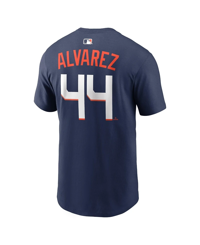 Nike Men's Yordan Alvarez Navy Houston Astros City Connect Name Number T-Shirt