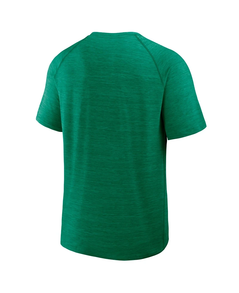 Fanatics Men's Heather Kelly Green Dallas Stars Breakaway Clutch Raglan T-Shirt