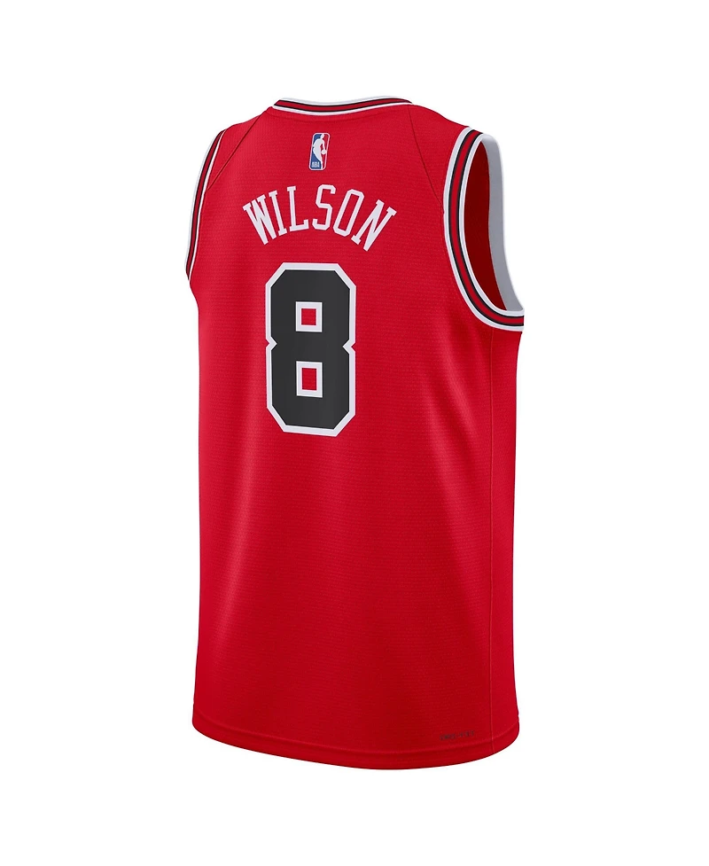 Nike Men's and Women's Caleb Wilson Red Chicago Bulls 2026 Nba Draft Swingman Icon Edition-Jersey