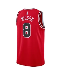 Nike Men's and Women's Caleb Wilson Red Chicago Bulls 2026 Nba Draft Swingman Icon Edition-Jersey