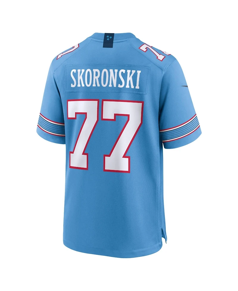 Nike Men's Peter Skoronski Light Blue Tennessee Titans Game Jersey