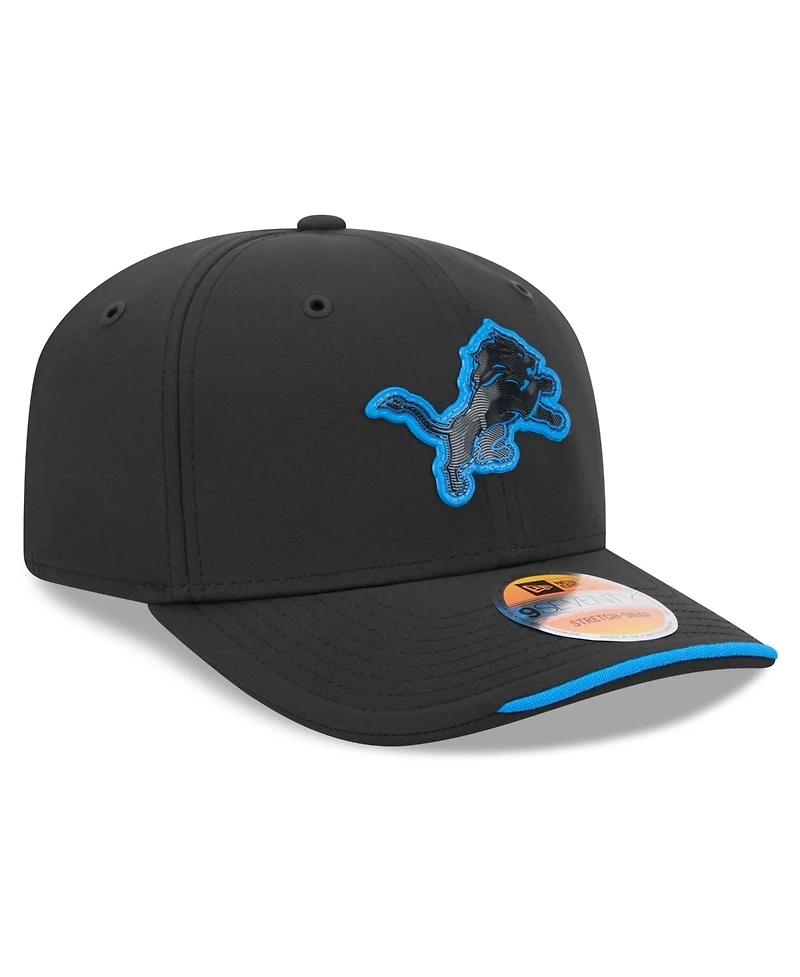 New Era Men's Black Detroit Lions 2026 Sideline 9SEVENTY Adjustable Hat