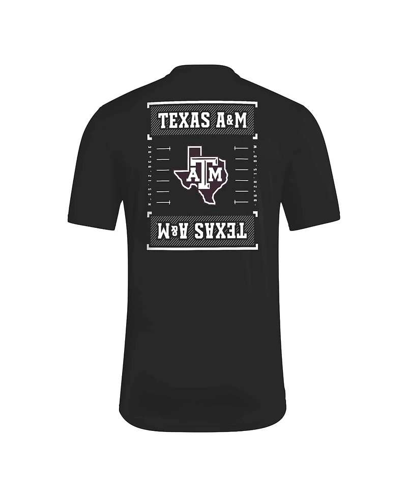 Adidas Men's Black Texas A M Aggies Locker Football Icon Aeroready Pre-Game T-Shirt