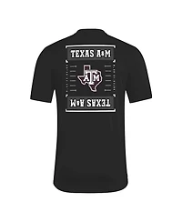 Adidas Men's Black Texas A M Aggies Locker Football Icon Aeroready Pre-Game T-Shirt