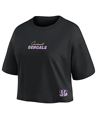 Fanatics Women's Joe Burrow Black Cincinnati Bengals Fashion Cropped T-Shirt