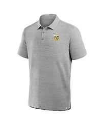 Fanatics Men's Heather Gray Minnesota Vikings Clutch Polo Shirt