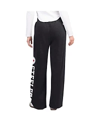 Starter Women's Black Pittsburgh Steelers Field Wide Leg Sweatpants
