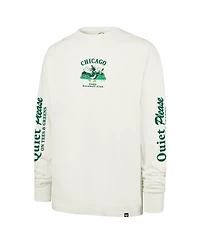 47 Brand Men's Cream Chicago Cubs Quiet Please FoundationLong sleeves T-Shirt
