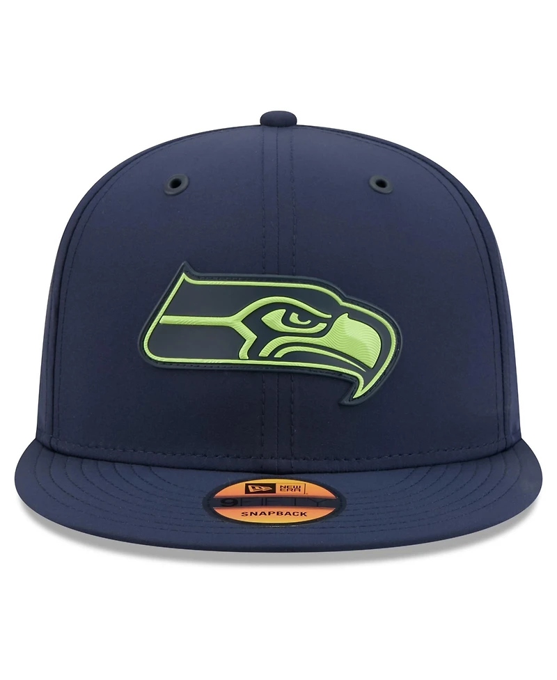 New Era Men's College Navy Seattle Seahawks 2026 Sideline 9FIFTY Snapback Hat