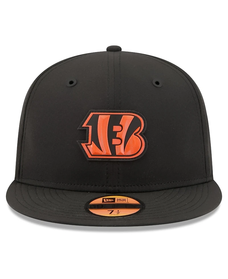 New Era Men's Black Cincinnati Bengals 2026 Sideline 59FIFTY Fitted Hat