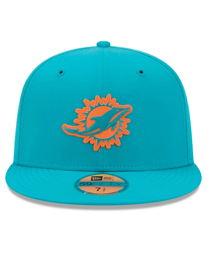 New Era Men's Aqua Miami Dolphins 2026 Sideline 59FIFTY Fitted Hat