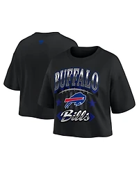 Fanatics Women's Black Buffalo Bills Americana Cropped T-Shirt