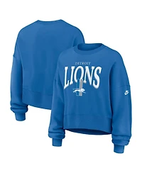 Nike Women's Blue Detroit Lions Oversized Phoenix Fleece Sweatshirt