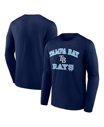 Logo Athletic Men's Navy Tampa Bay Rays Heart SoulLong sleeves T-Shirt